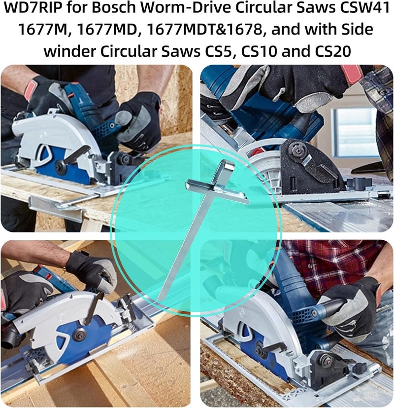 ANTDM WD7RIP circular saw guide replace for Bosch Worm Drive Rip Fence CSW41, 1677M, 1677MD, 1677MDT and 1678 - Image 5